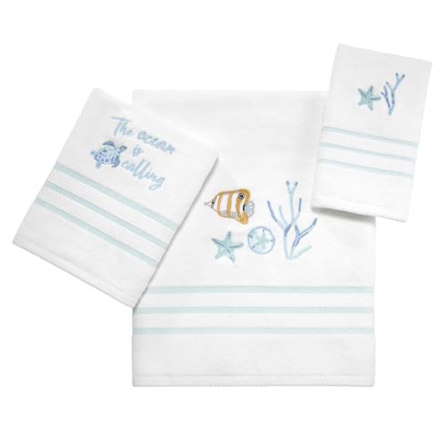 Avanti Linens - Hand Towel, Soft & Absorbent Bathroom Essentials, Sealife Home Decor (Ocean Friends Collection) - size: Hand Towel