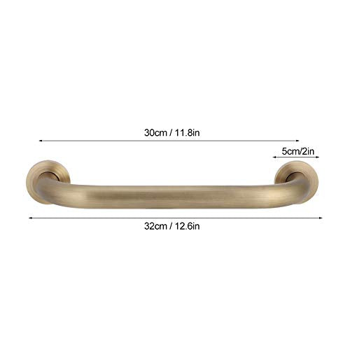 Antislip Brass Bathtub Hand Bar Drilling Installation 30cm Handrail for Bathroom Non Slip Handle for Safety Use in Hotel Bedroom Kitchen and Living Room