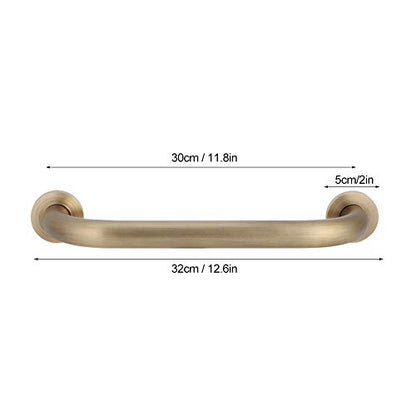 Antislip Brass Bathtub Hand Bar Drilling Installation 30cm Handrail for Bathroom Non Slip Handle for Safety Use in Hotel Bedroom Kitchen and Living Room