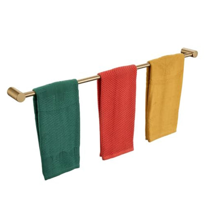 KOKOSIRI Towel Bar Champagne Bronze 32'' Bath Towel Rack Holders Single Rail for Bathroom Wall Mounted Stainless Steel Bathroom Hardware, B4007CPG-L32 - color: Champagne Bronze, size: 32-Inch