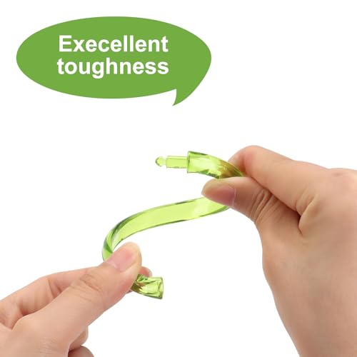 Green Shower Curtain Hooks - 12 Pcs Circular Plastic Shower Curtain Rings for Bathroom - O Shaped Transparent Green Shower Hooks Rings for Shower Curtain Rod - color: Transparent Green