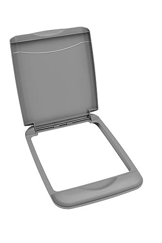 Rev-A-Shelf 35 Qt Under Sink Garbage Can Lid for Base Kitchen and Bathroom Cabinet, Replacement Plastic Trash Bin Lid Only, Silver, RV-35-LID-17-1 - color: Silver, size: 35 QT