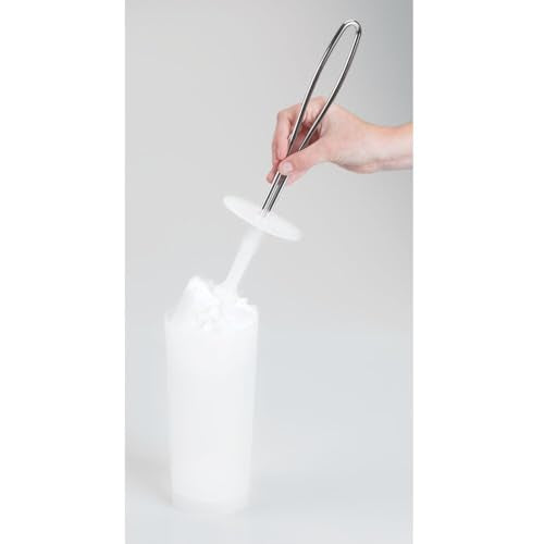 iDesign Toilet Brush and Holder for Bathroom - Clear - color: Clear