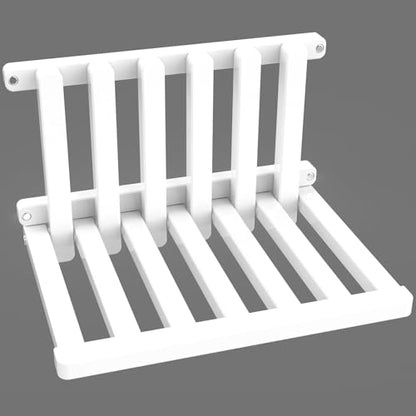 The folding stool is made of beech wood and can withstand 400 pounds. The surface is coated with white paint and polished. Used for changing shoes, showering, folding bedside table (white paint) - size: White Paint