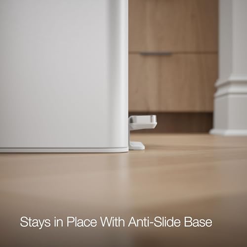 Kohler 20956-STW 11 Gallon Dual Compartment Trash Can, Quiet-Close Lid, Trash Can with Soft-Close and Foot Pedal, Stainless and White - color: White Stainless Steel, size: 11 Gallon - Dual Compartment