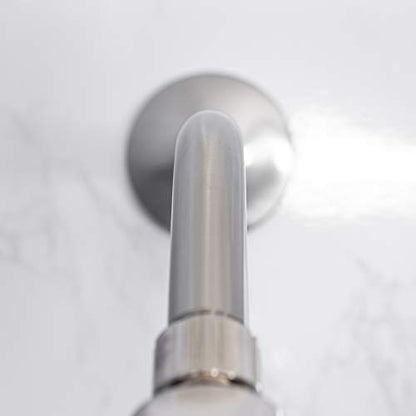 LDR 8 Inch Shower Arm and Flange, Stainless Steel Construction, Shower Head Extension Extender Pipe Arm, Brushed Nickel Finish