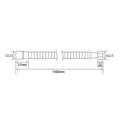 Shower Hose,59 Inch Shower Hose Replacement,Shower Head Extension Hose,Handheld Shower Hose, Oil Rubbed Bronze - color: Style 2:Oil Rubbed Bronze
