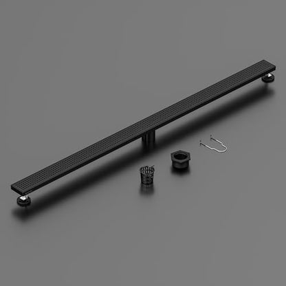 Neodrain 72" Linear Shower Drain, Matte Black 304 SS Bathroom Linear Drain | Black Shower Drain with Quadrato Grate& Adjustable Feet, Long Rectangle Shower Floor Drain in Bathroom, Balcony etc,cUPC - color: Matte Black, size: 72 In