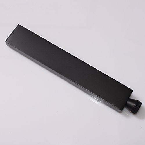 Brass Matte Black Hand Held Shower Head With Wall Connector Hose Set | Modern Square All Metal Hand Shower Fixed Holder Set For Bathroom Showers - color: Black handheld set
