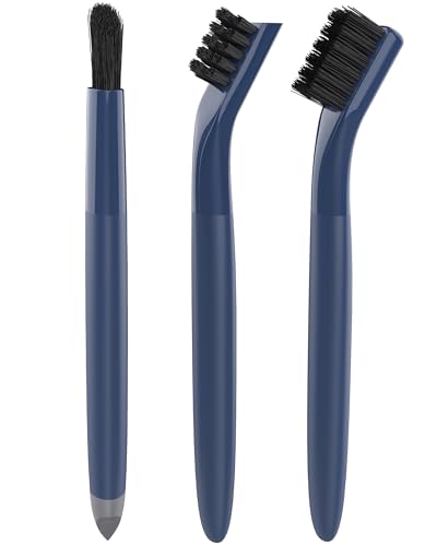 ROSEOK Grout Cleaner Brush Set, Detail Cleaning Brush Set, Nylon Bristles | Crevice Scrub Brushes, Deep Clean Brush Set for Edge, Tile, Sink, Corners, Drains, Blue
