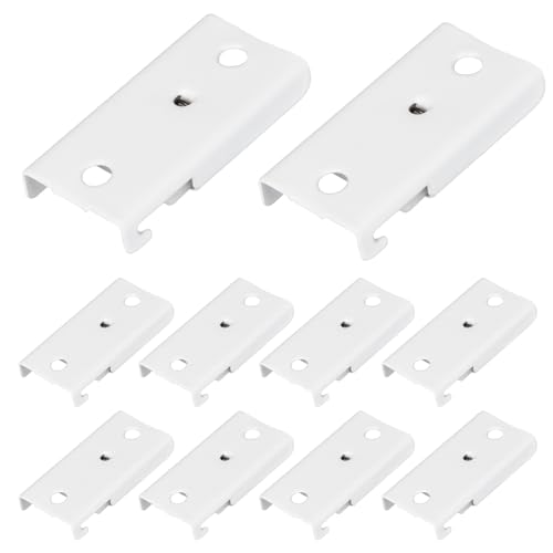 10 Pack Mount Brackets, White Ceiling Curtain Track Accessories - color: White Curtain Track Accessories, size: Ceiling Brackets(Set of 10)