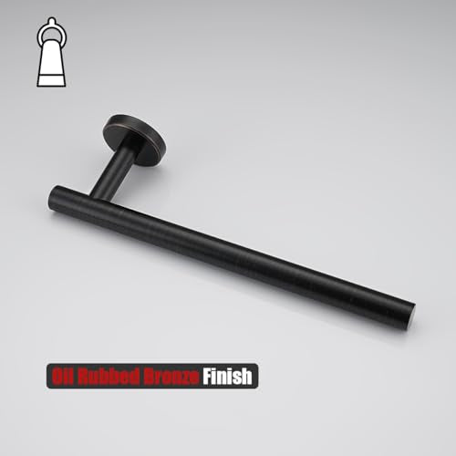 JQK Hand Towel Holder Towel Ring Oil Rubbed Bronze, 10 Inch Thicken 0.8mm 304 Stainless Steel Bathroom Hand Towel Bar, 9 Inch Useable Length Wall Mount Towel Rack Hanger, ORB, THH110L9-ORB - color: Oil Rubbed Bronze