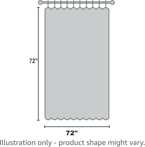 Creative Scents White Fabric Shower Curtain 72x72 - Waffle Weave Bathroom Curtain, Water Repellent Hotel Spa Quality, Heavy Duty 230 GSM Cotton Feel, Machine Washable Bath Curtains with Grommets - size: 72"W x 72"L (Pack of 1)