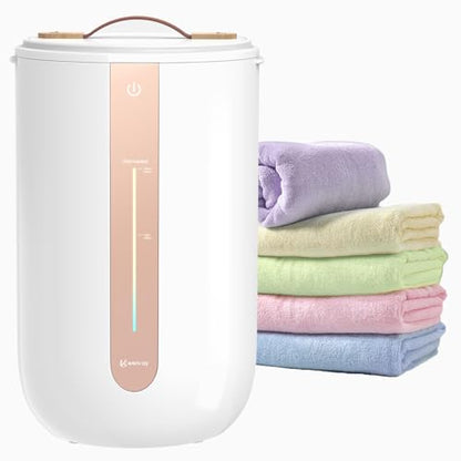 Keenray Towel Warmer for Bathroom, Towel Warmer Bucket with Heating Progress Bar, Child Lock, Fragrance Disc Holder, Auto Shut-Off Towel Bucket Fits Up to Two 40" x 70" Towels, Bathrobes, Blankets - color: White/Champagne Gold, size: 18L
