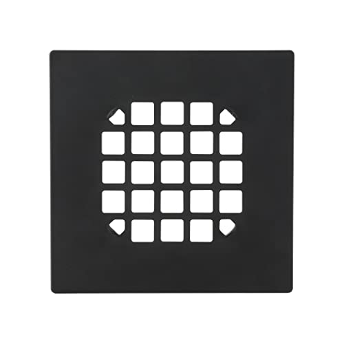 Danco 11034 Snap Strainer & Drain Cover Shower Strainer, Chrome - color: Matte Black, size: Square [Pack of 1], style: Shower
