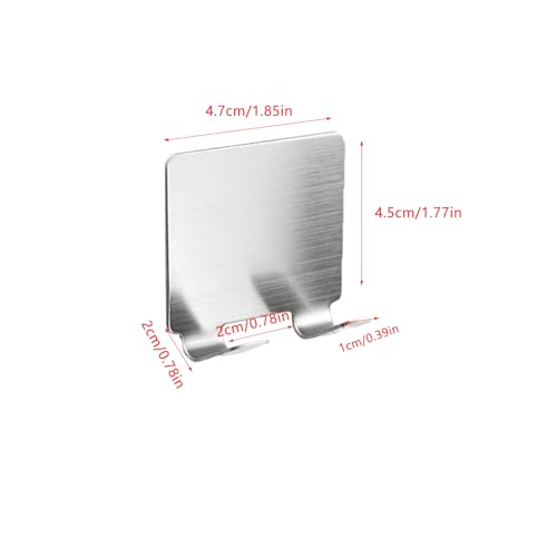 4 Pack All-Purpose Stainless Steel Squeegee Holder Shower Door Hooks Towel Hooks Hanger Organizer for Bathroom Shower Glass Doors Squeegee Cleaner Tool
