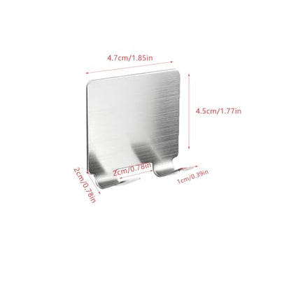 4 Pack All-Purpose Stainless Steel Squeegee Holder Shower Door Hooks Towel Hooks Hanger Organizer for Bathroom Shower Glass Doors Squeegee Cleaner Tool