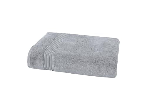 Milara Plush Turkish Cotton Bath Sheet, Silver Gray, 700 GSM, 35x70 in | Oversized 35x70in | 700 GSM Turkish Combed Cotton | Air-Spun Construction for a Plush Feel | OEKO-TEX® Standard 100 Certified - color: Silver Gray, size: Bath Sheet (1 Pcs) - 35" x 7