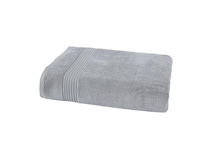 Milara Plush Turkish Cotton Bath Sheet, Silver Gray, 700 GSM, 35x70 in | Oversized 35x70in | 700 GSM Turkish Combed Cotton | Air-Spun Construction for a Plush Feel | OEKO-TEX® Standard 100 Certified - color: Silver Gray, size: Bath Sheet (1 Pcs) - 35" x 7