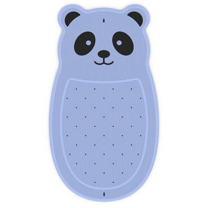 Panda Bathtub Mat Non Slip Kids Natural Rubber Low Odor, Bath Mat for Tub Non Slip for Baby 32"x18", Anti-Slip Surface and Strong Suction Cups Dual Anti-Slip, Machine Washable, Blue - color: Blue