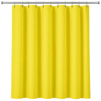 Dependable Industries inc. Essentials Premium 6 Guage EVA Shower Curtain Liner - PVC Free Magnetized Bottom Odorless with Rustproof Grommets (Yellow) - color: Yellow