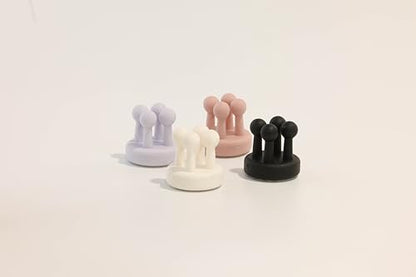 Mindful Design Razor Holder - 4Pcs Self Adhesive Silicone Toothbrush Holders Wall Mounted to Mirror for Shower Hanging Towel, Functional Waterproof Hook for Bathroom Kitchen Living Room Office