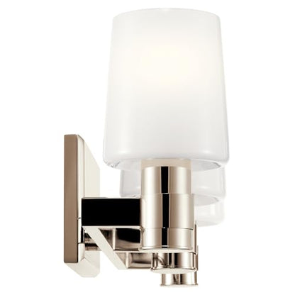 Kichler Adani 3-Light Bathroom Vanity Light, Polished Nickel | Modern vanity light with opal glass for bathrooms and powder rooms (24" x 8.25"), 55176PN - color: Polished Nickel, size: 24"
