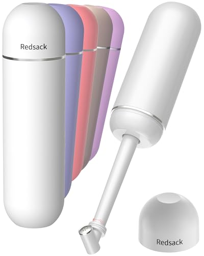 Portable Bidet for Travel & Camping - Manual Squeeze Peri Bottle Handheld | 3 Leak-Proof Seals | BPA-Free | Feminine Hygiene Care Postpartum | Extendable Sprayer with Nozzle for Men&Women-White - color: White
