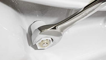 Centoco Elongated Toilet Seat, Lock In Place, Open Fron, Commercial, White | Plastic, Fast-N-Lock Mounting, Open Front With Cover, Made in the USA, 820STSFE-001, - size: Elongated, style: Fast-N-Lock Mount