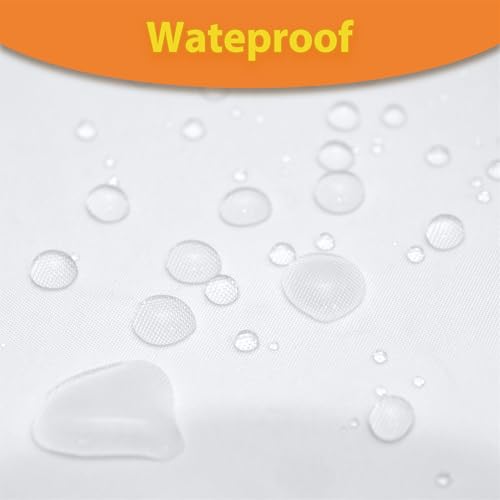 Tititex Fabric Snap-in Replacement Shower Curtain Liner 68x49 Inch Waterproof Removable with Magnets (Fits 71x71 Inch Bath Curtain), White - size: 68"W x 49"L