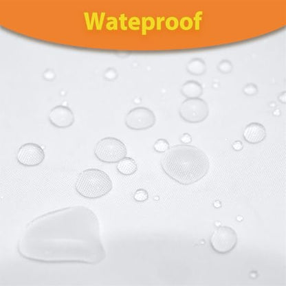 Tititex Fabric Snap-in Replacement Shower Curtain Liner 68x49 Inch Waterproof Removable with Magnets (Fits 71x71 Inch Bath Curtain), White - size: 68"W x 49"L