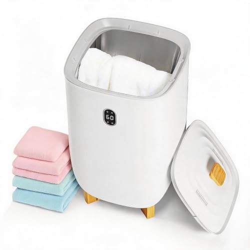 Towel Warmer Bucket 35L with Heating and Drying Modes for Bathroom | LCD timer control, aroma compatible design, large capacity for towels, robes and blankets in home spa spaces