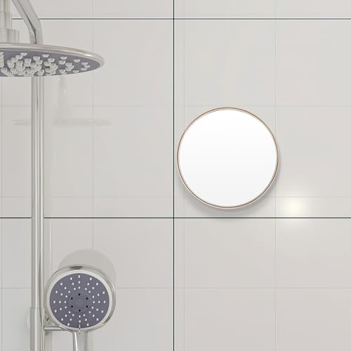 Magnifying Makeup Mirror with 20x Suction Cup, 150mm Round Convex Lens, Portable Bathroom Mirror for Travel and Daily Use