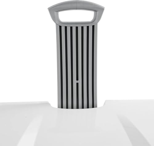 Plastic Laundry Hamper, Adult-Sized White Clothes Basket with Wheels, Large White Plastic Clothes Basket for Home, Dorm or Laundry Room