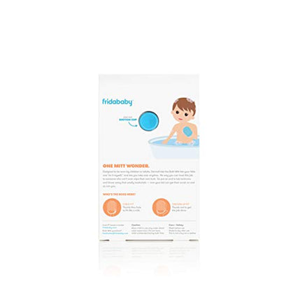 Frida Baby DermaFrida The Bath Mitt, Toddler Body Bath Brush, Silicone | Quick-Dry Silicone Washcloth Replacement, Fits Parent or Child for Early Development - style: Bath Mitt