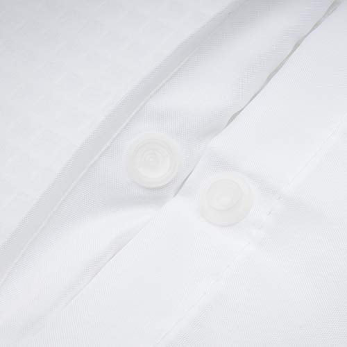 Barossa Design Fabric Snap-in Replacement Liner 179" W x 51" H Wrap Around - Hotel Style Removable Liner with Magnets for Clawfoot Tub, Machine Washable & Water Repellent - White, 179x51 - color: White, size: 179"W x 51"L (Pack of 1)