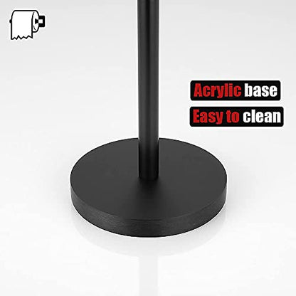 JQK Toilet Paper Storage Stand Matte Black, 304 Stainless Steel Thicken 0.8mm Tissue Reserve Holder 3 Rolls Dispenser for Bathroom, TPS180-PB - color: Black & Black Base
