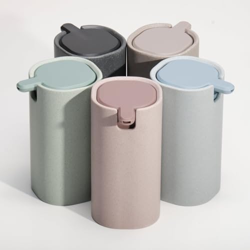 LINE+ARC Modern Easy-to-Press Soap & Lotion Dispenser, Rose | Ergonomic, rust-free liquid pump, cute blue design for marble bathroom sink, kitchen countertop, pink - color: Rose