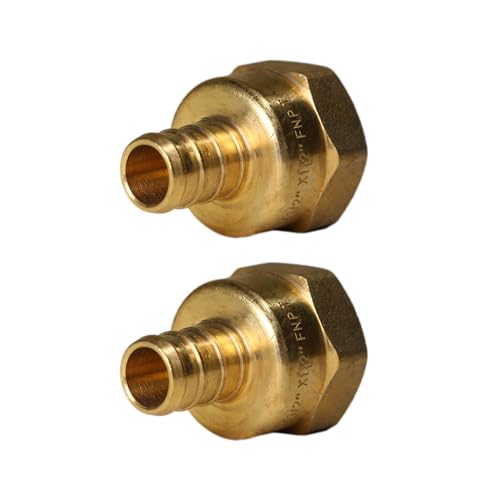 2 Pack XFITTING 1/2" Pex x 1/2 inch Female Adapter, 1/2 Pex Crimp Female - size: 1/2" Pex x 1/2" Female