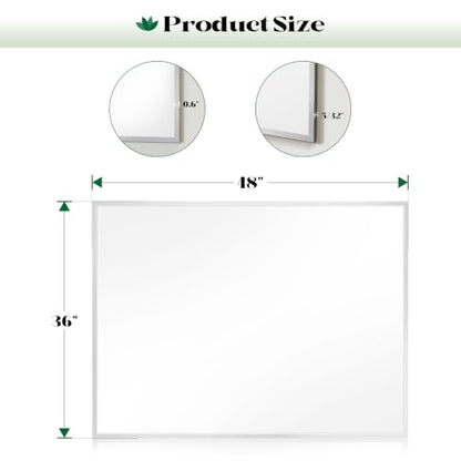 Frameless Bathroom Beveled Wall Mirror, 48"x36" Large Wall Mirror | Vanity Wall Mirrors for Over Sink, Bedroom, Dining Room, Living Room, Entryway, Fireplace, Hangs Horizontally or Vertically - size: 48"L x 36"W