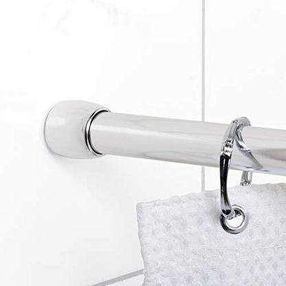 Zenna Home NeverRust Adjustable Tension Shower Curtain Rod, Rustproof and Stall-Sized, 30 to 43 Inches, Chrome - color: Chrome, size: 30" to 43" (Stall Size)