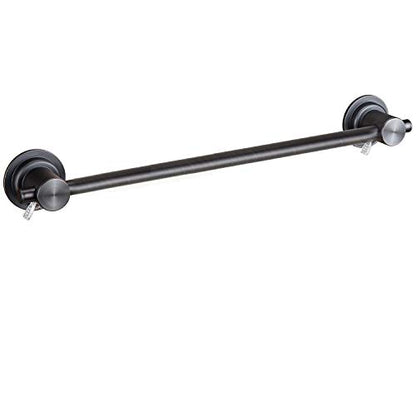 JiePai 24 inch Suction Cup Towel Bar,Towel Racks for Bath,Oil Rubbed Bronze | Vacuum Suction,No Drill,Removable,Heavy Duty Wall Mount ,For Smooth Surfaces,for Bathroom & Kitchen - color: Suction Towel Bar-24 Inch Rubbed Bronze