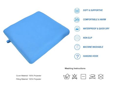 Shower Chair Backrest Seat Cushion Bath Stool Transfer Bench Mat Pad | Non-Slip Waterproof Quick Dry Washable, Warm Comfortable Pressure Relief, Air Mesh Fabric, Drain Water Immediately