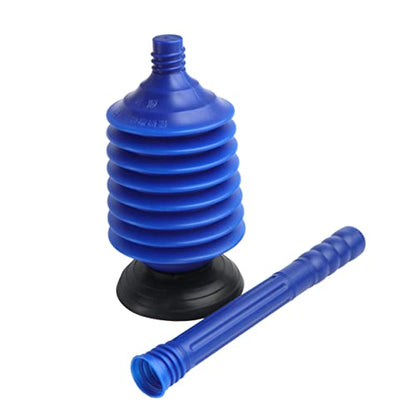 Cabilock Professional Plunger High Thrust Bathroom Plunger for Elongated Toilets Blue