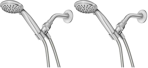 Moen Attune Chrome Handheld Showerhead, Six Function Removable Hand Shower with 60-Inch Hose, 218H0 (Pack of 2) - color: Chrome, size: Pack of 2