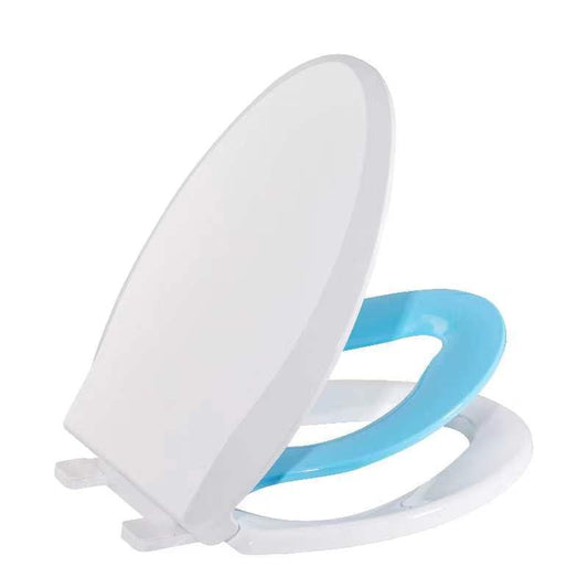 GarveeTech Toilet Seat With Toddler Seat Built In, Elongated Toilet Seat for Potty Training, Fits Both Adults and Children, Slow Close and Magnetic Closure-Ideal for Family Bathroom(Elongated Blue) - color: Blue, size: Elongated