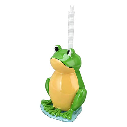 Plplaaoo Toilet Brush and Holder Set, Cute Frog Shaped Toilet Bowl Brush with Ventilated Drying Holder for Small Spaces & RV, Toilet Bowl Brush Holder Set, Flexible Toilet Cleaning Brush & Scrubber