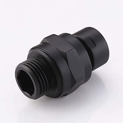 Brass Shower Ball Joint Connector, Biveah Black Shower Arm Swivel Adapter for Shower Head, KSB010B - color: Black