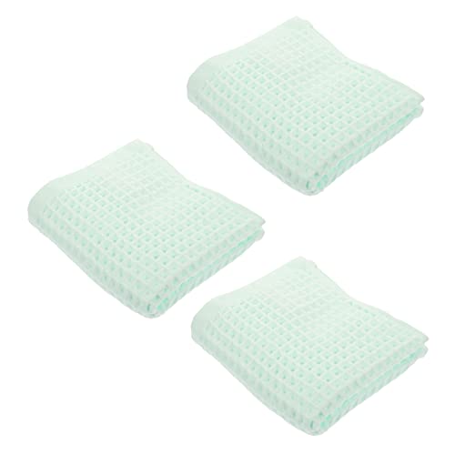 3pcs Absorbent Cotton Waffle Towels Lightweight Face and Bath Towels for Bathroom Spa Gym Quick Dry