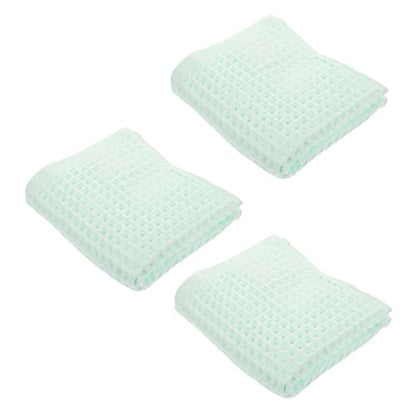 3pcs Absorbent Cotton Waffle Towels Lightweight Face and Bath Towels for Bathroom Spa Gym Quick Dry